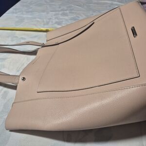 Elegant Pink Leather Tote Bag